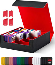 Load image into Gallery viewer, Premium MTG Commander Deck Box with Colorful Dividers and Magnetic Closure