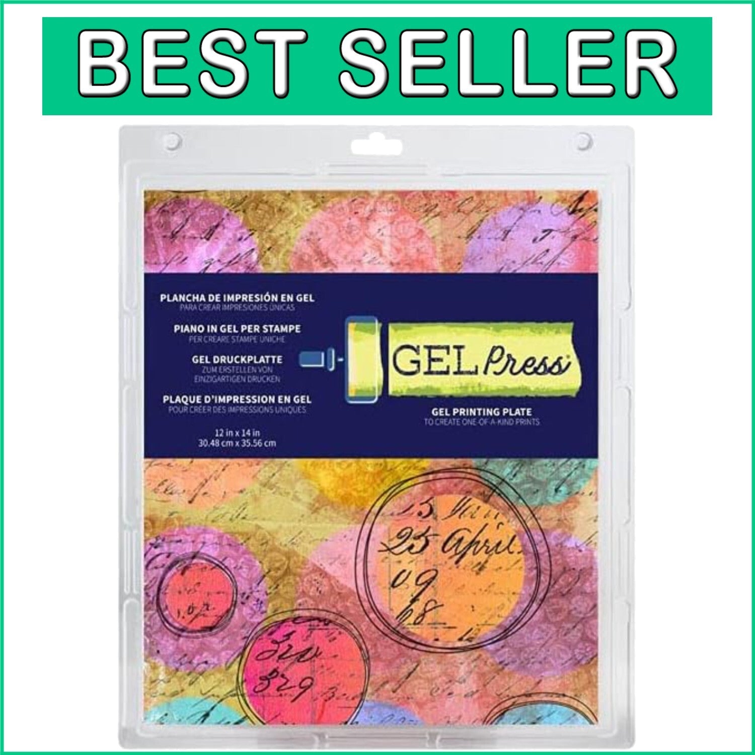 User-Friendly 12" X 14" Gel Printing Plate - Ideal for Home Decor Projects