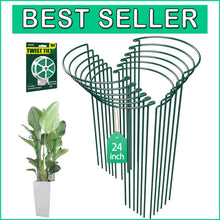 Load image into Gallery viewer, Versatile 12-Piece Half-Round Plant Stakes &amp; Ties - Support for All Plants
