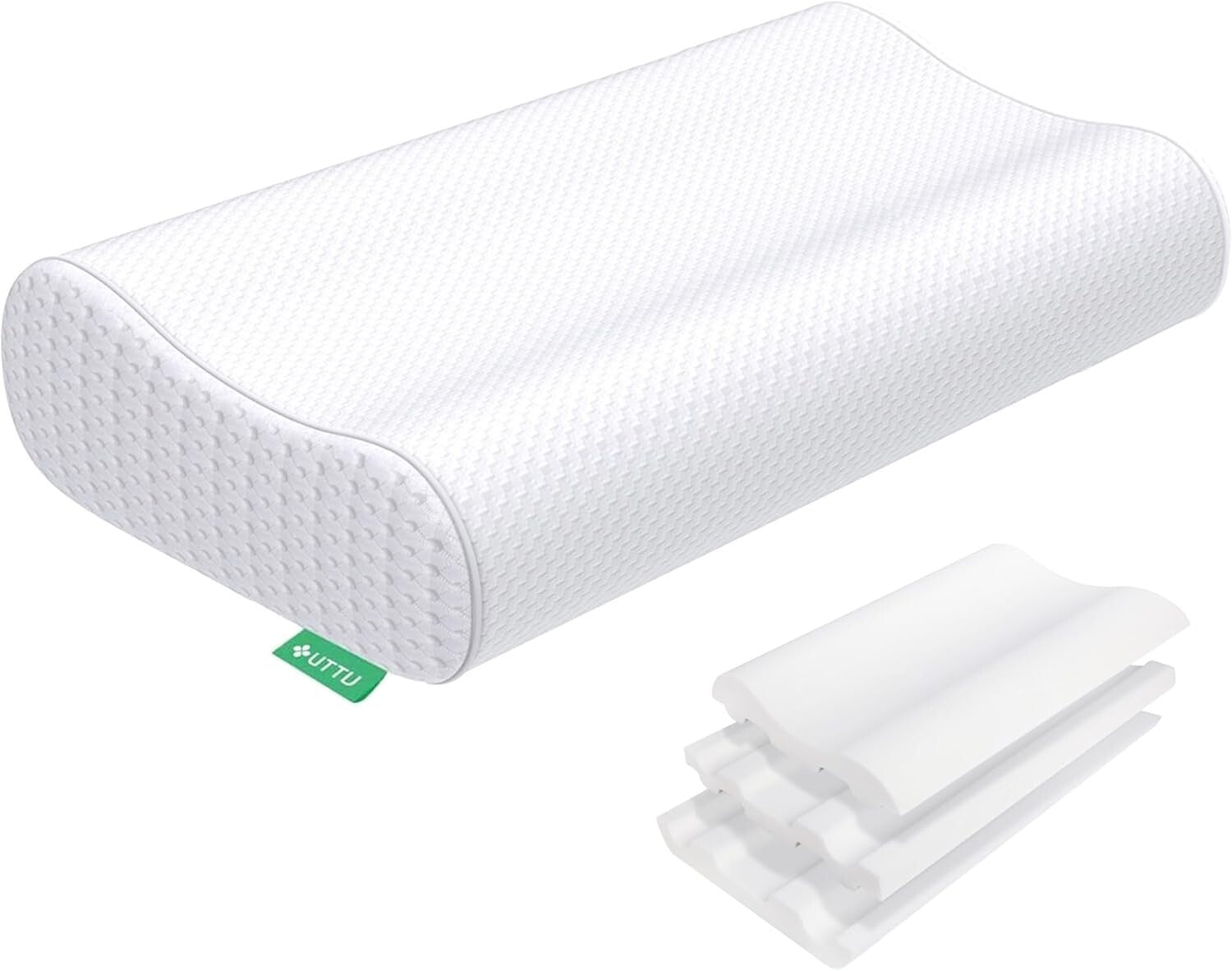 Dynamic Foam Cervical Pillow - Neck Strain Relief with Adjustable Loft Features