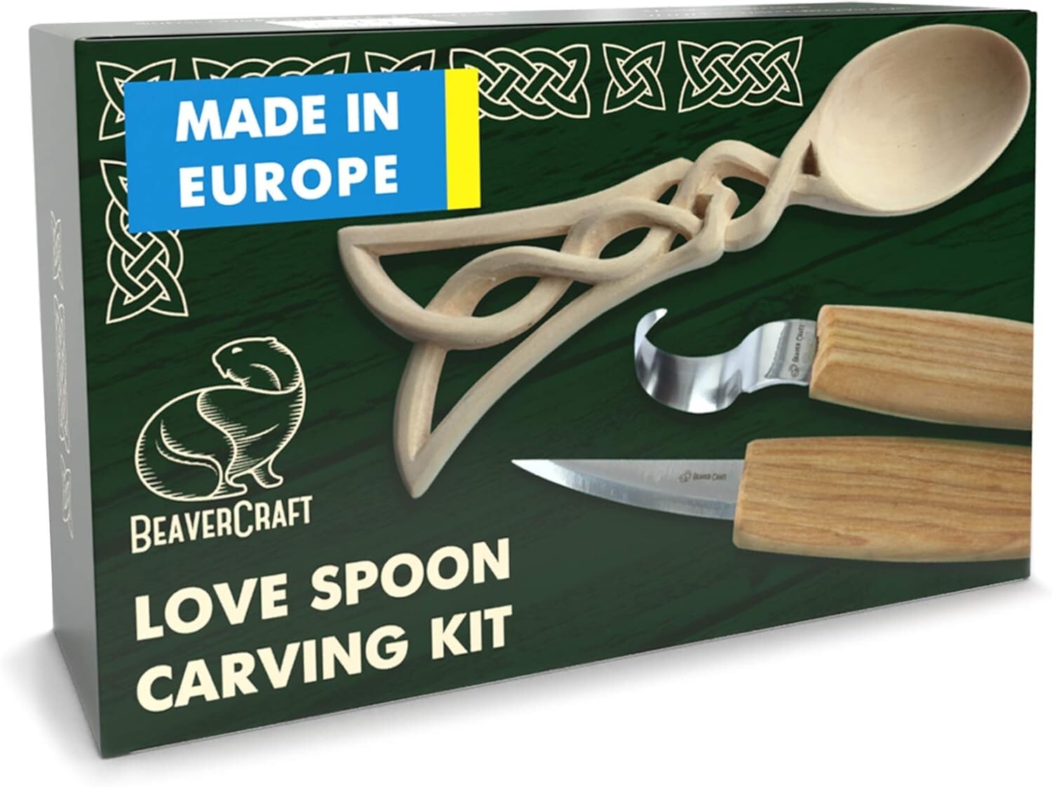 Beginner Wood Spoon Carving Kit - 10-Piece Whittling Set with Tools & Guide