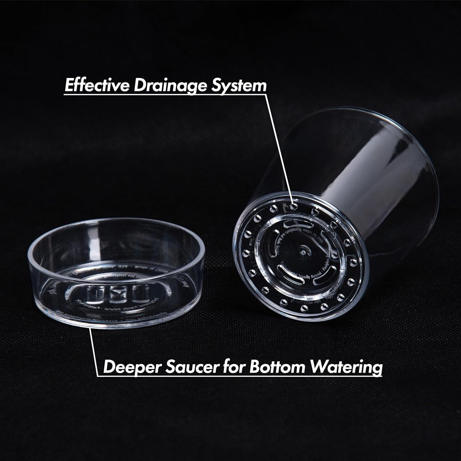 Modern 3.5 Inch Clear Acrylic Pot with Tray - Ideal for Herbs and Succulents