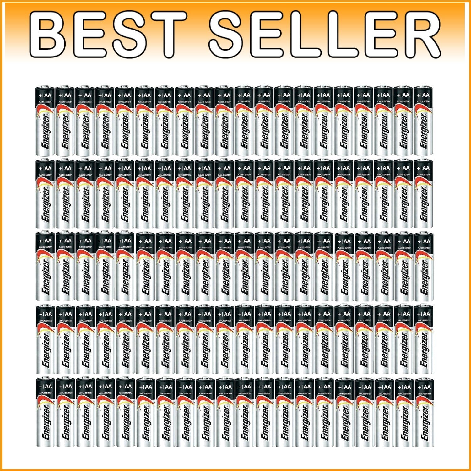 100 Count AA Max Alkaline E91 Batteries - Made in USA, Exp. 12/2024 or Later