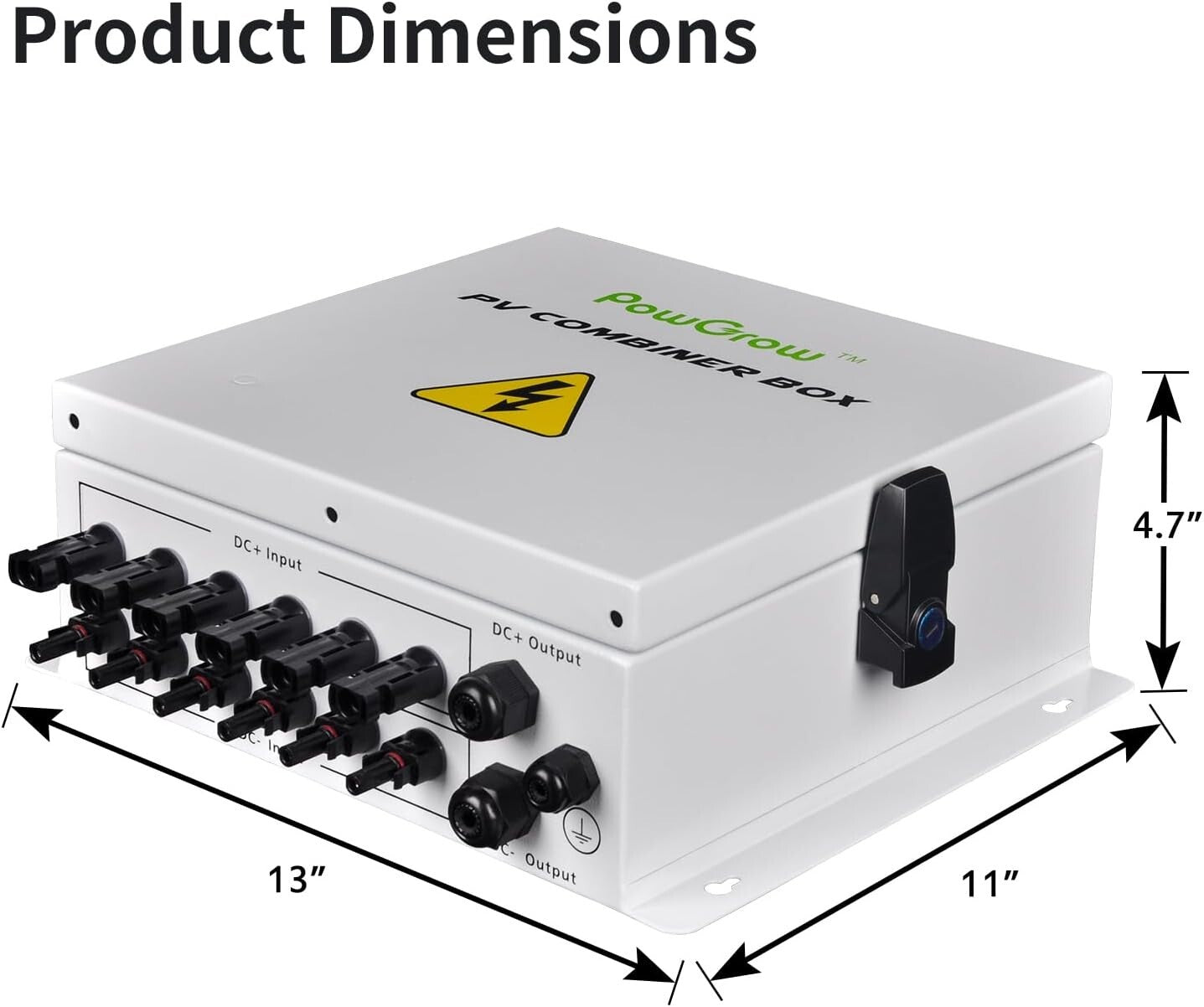 All-In-One 6 String PV Combiner Box with Fuse, Breaker, and Protection Features