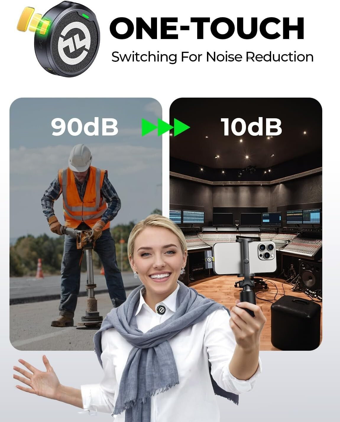 Compact LARK M2 Lavalier Mic with Noise Cancellation for Perfect Streaming