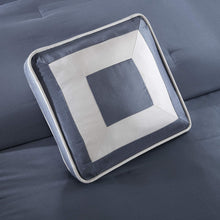 Load image into Gallery viewer, Elegant Navy King Bedding Set - 7-Piece Luxury Down Alternative Collection