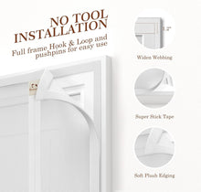 Load image into Gallery viewer, Elegant White Magnetic Screen Door with Hook&amp;Loop - Easy Install, Fits 72" x 82"