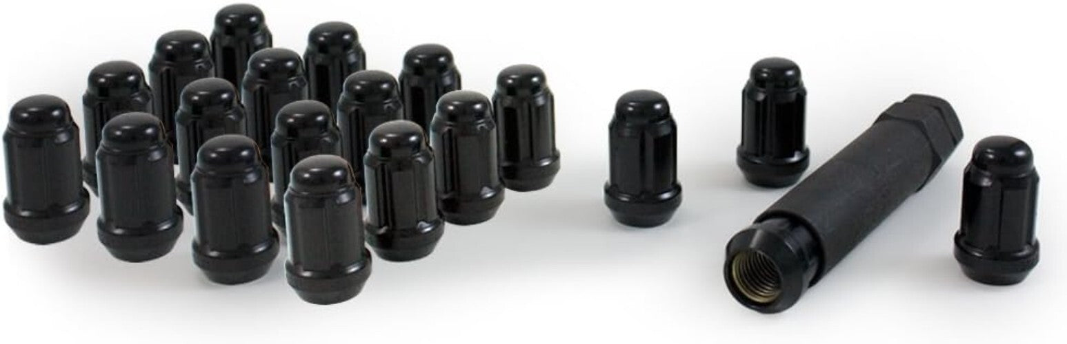 Premium Black Chrome Acorn Lug Nut Kit - 20 Pieces 12mm x 1.50 Specifications