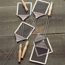 Load image into Gallery viewer, Classic Yellow Fly Swatter Set | 5 Strong Wire Frame Swatters with Wooden Grip