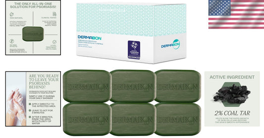 2% Coal Tar Soap - Gentle Cleanser for Psoriasis, Eczema & Sensitive Skin