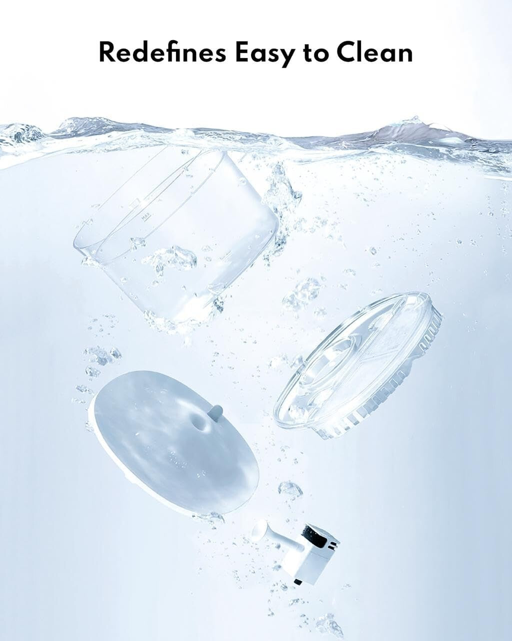 Dual Mode Cat Water Fountain, Quiet 2L Dispenser with Effortless Cleaning System