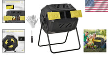 Load image into Gallery viewer, Octagonal 360° Rotating Composter with 16 Ventilation Holes - 43 Gallon Capacity