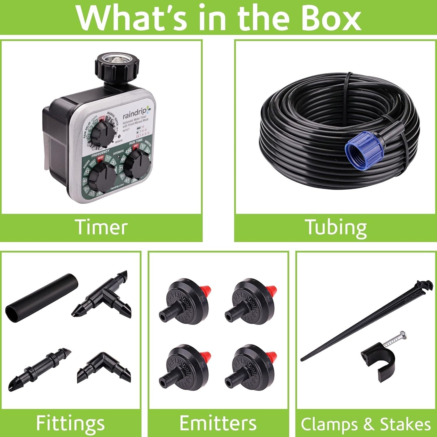 Customizable Timer Drip Irrigation Watering Kit for Containers & Hanging Baskets