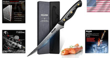 Load image into Gallery viewer, Premium Damascus Steel Fish Fillet Knife - Ergonomic Ebony Handle Design