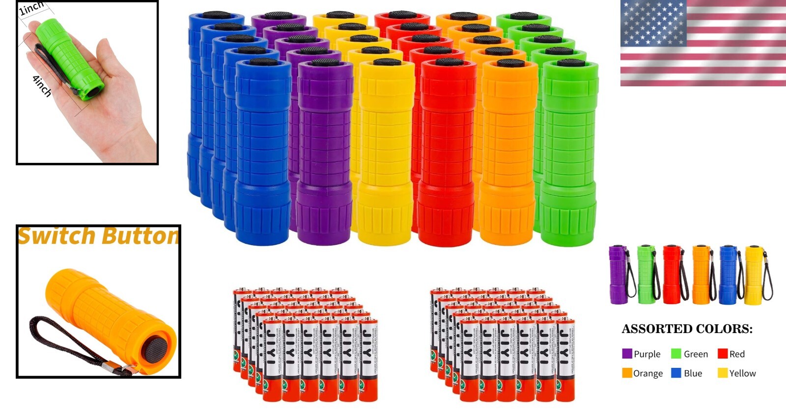 30-Pack Mini LED Flashlights with Batteries - Ideal for Home and Outdoor Use