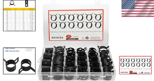 Corrosion-Resistant 28-33mm Spring Hose Clamps - Reliable for Gas, Water & More