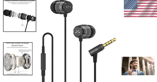 Dynamic Driver In-Ear Earbuds with Comfortable Fit & Noise-Canceling Features