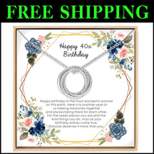 Load image into Gallery viewer, 40th Birthday Gifts for Women - Handmade Sterling Silver Necklace with Gift Box