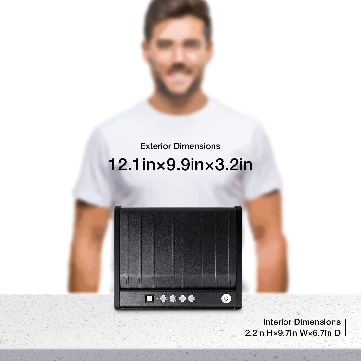 Biometric Fingerprint Gun Safe with Quick Access and Keypad - Secure Storage