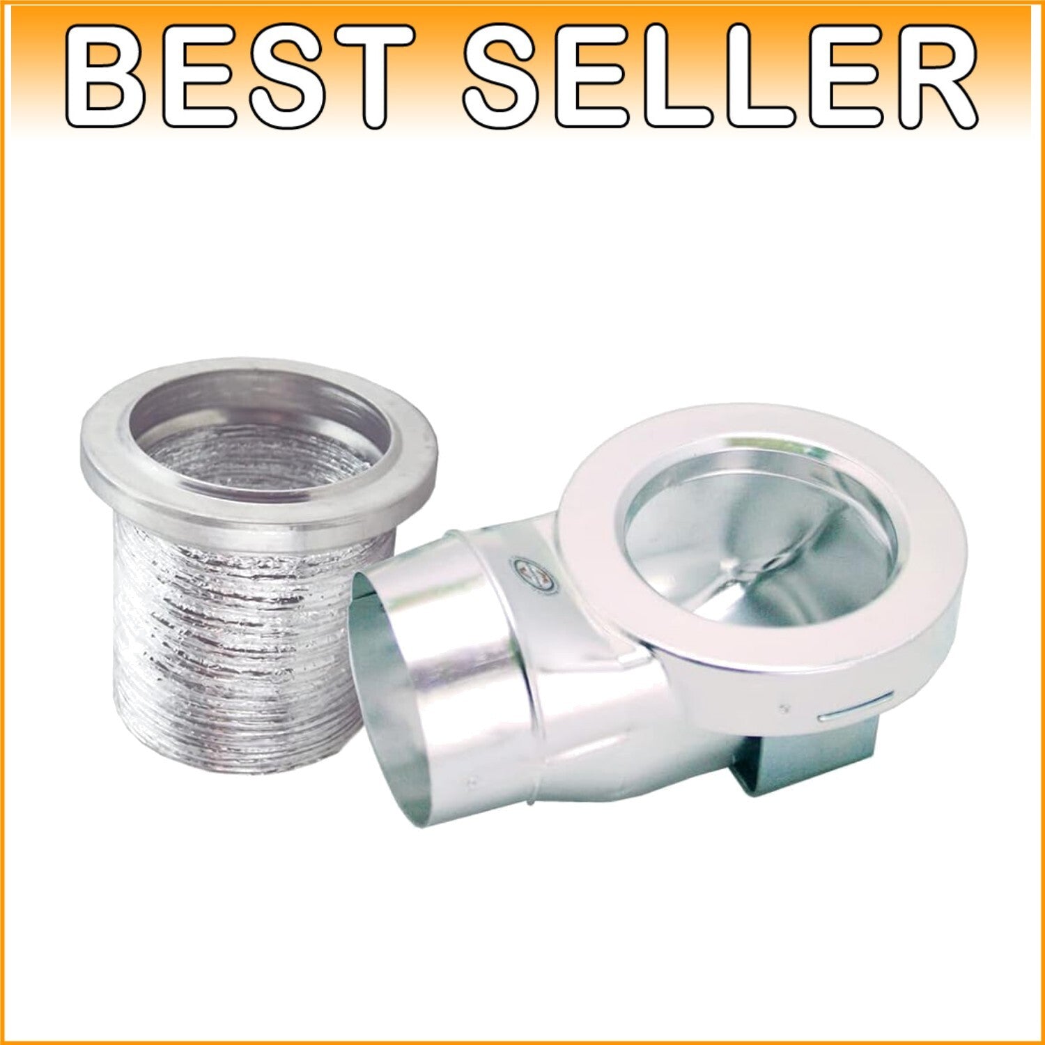 Easy-Install Magnetic Dryer Vent Coupling with Zero Flame Spread Transition Hose