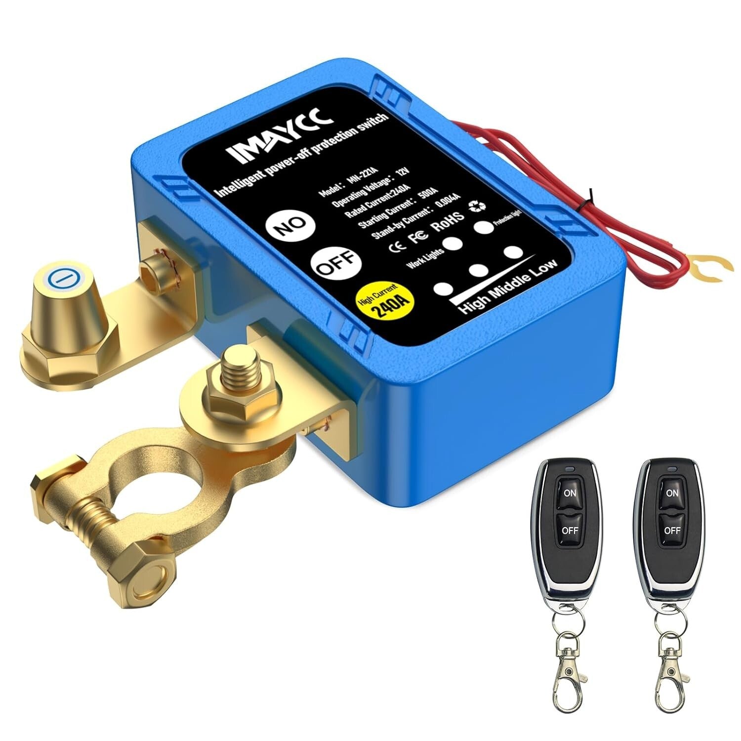 Innovative Remote-Controlled Battery Disconnect Switch – 240A for Auto, RV, Boat