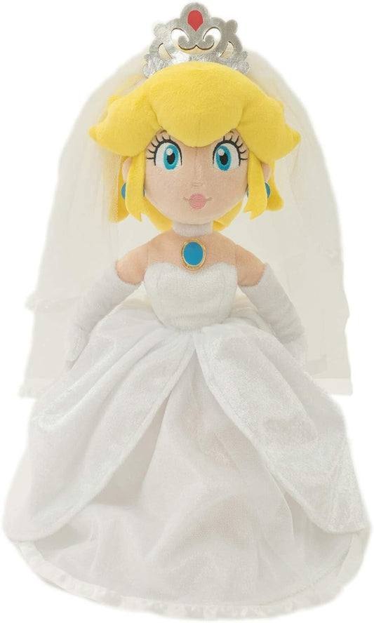 Cute and Colorful Super Mario Peach Bride Wedding Plush - 6.5 x 4.5 x 13.5