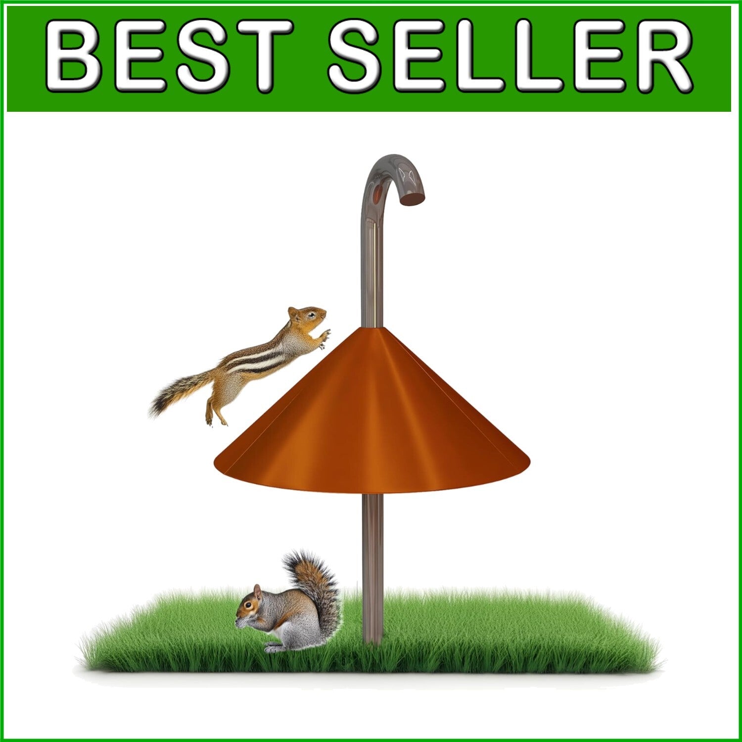 19-Inch Anti-Rust Squirrel Baffle - Durable Steel for Bird Feeders & Protection