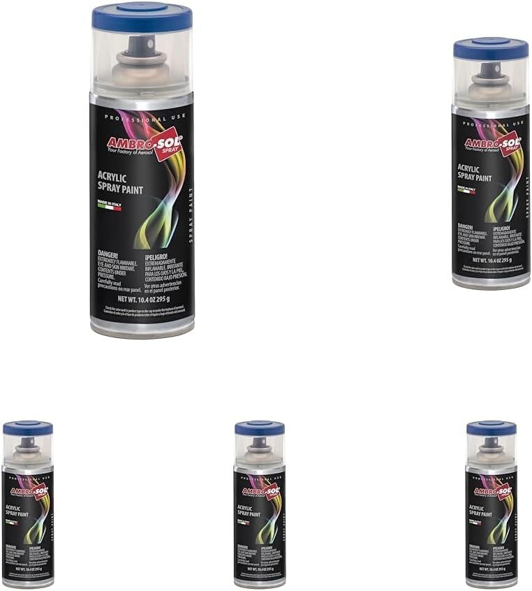 Dynamic Multi-Purpose Signal Blue Acrylic Spray Paint for All Surfaces, 10.4oz