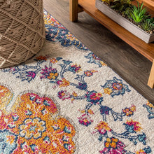 Load image into Gallery viewer, Elegant Indoor Floral Runner Rug 2'3" x 8' - Water-Resistant Vintage Charm