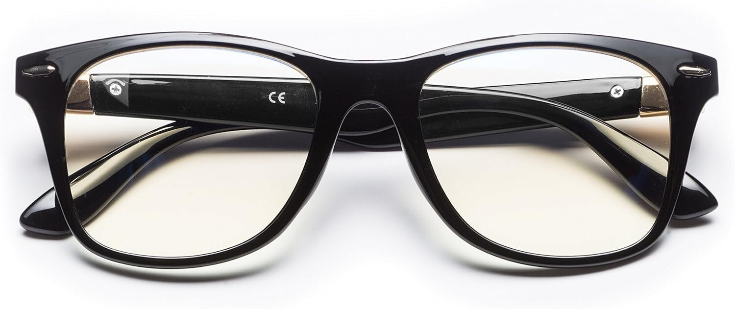 Clear Lens Wayfarer Blue Light Blocking Glasses - Unisex Anti-Glare Protection