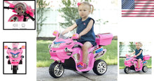 Load image into Gallery viewer, Compact 3-Wheel Electric Motorcycle for Kids - Pink Ride-On with 1.75 MPH Speed