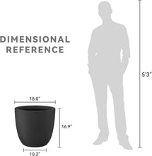 Load image into Gallery viewer, Spacious Round Concrete Planter - Indoor/Outdoor 18" Pot for Healthy Plants