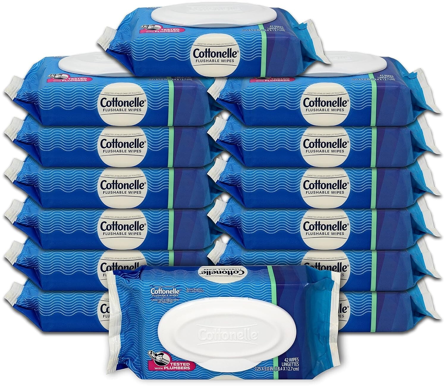 Cost-Effective 14 Packs of Flushable Wipes + 100 Cleaning Wipes - Soft & Gentle!