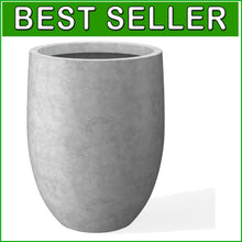 Load image into Gallery viewer, Large Round 21.7" Concrete Planter with Drainage for Stylish Indoor/Outdoor Use