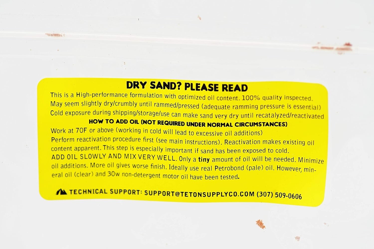 10 lb Teton-Bond Petrobond Fine Sand for High-Quality Metal Mold Creation