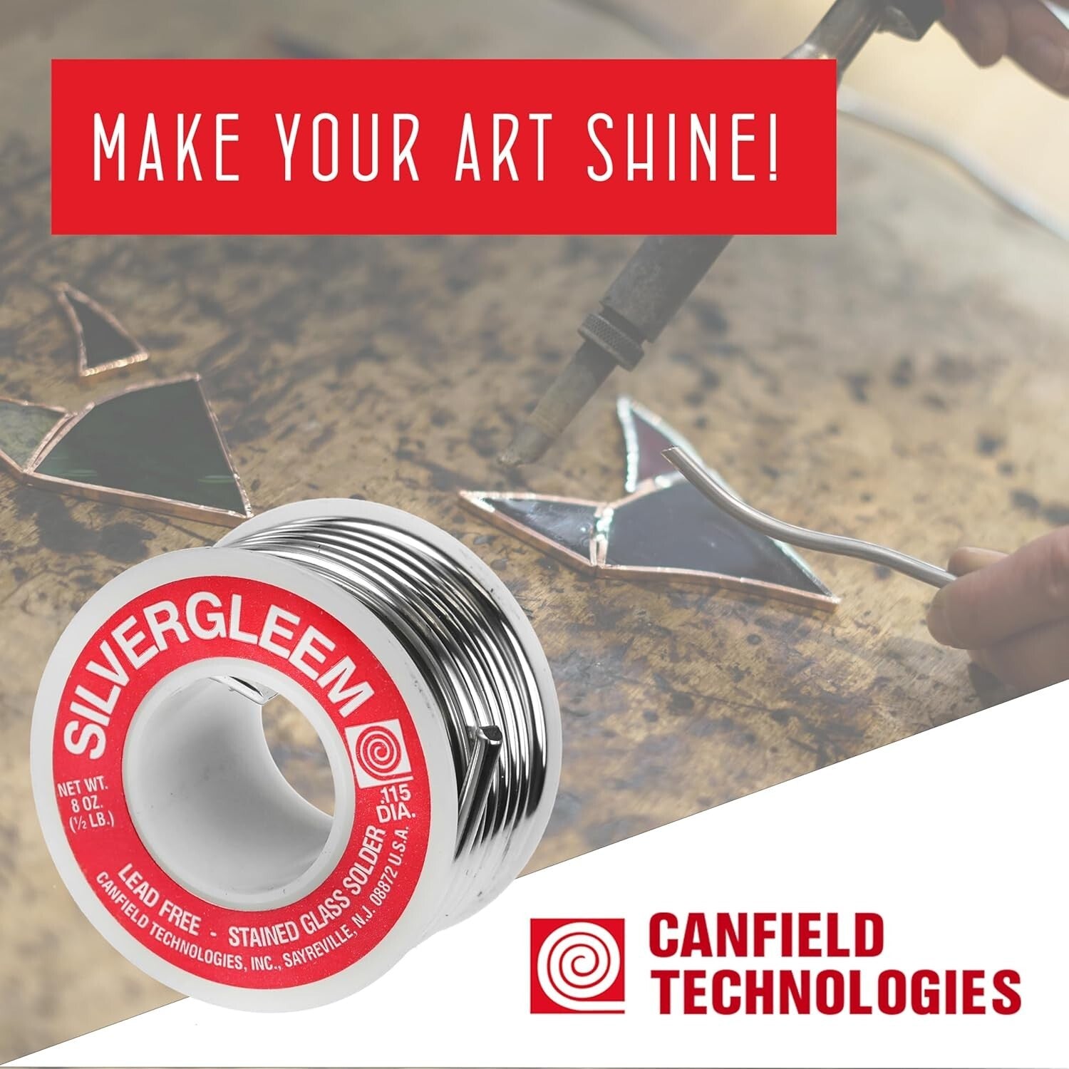 Compact Lead-Free Solder Wire Spool - Ideal for Stained Glass & Jewelry Crafting