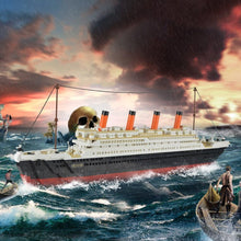 Load image into Gallery viewer, 1021-Piece Titanic Block Model Kit with Detailed Instructions - Gift-Ready!