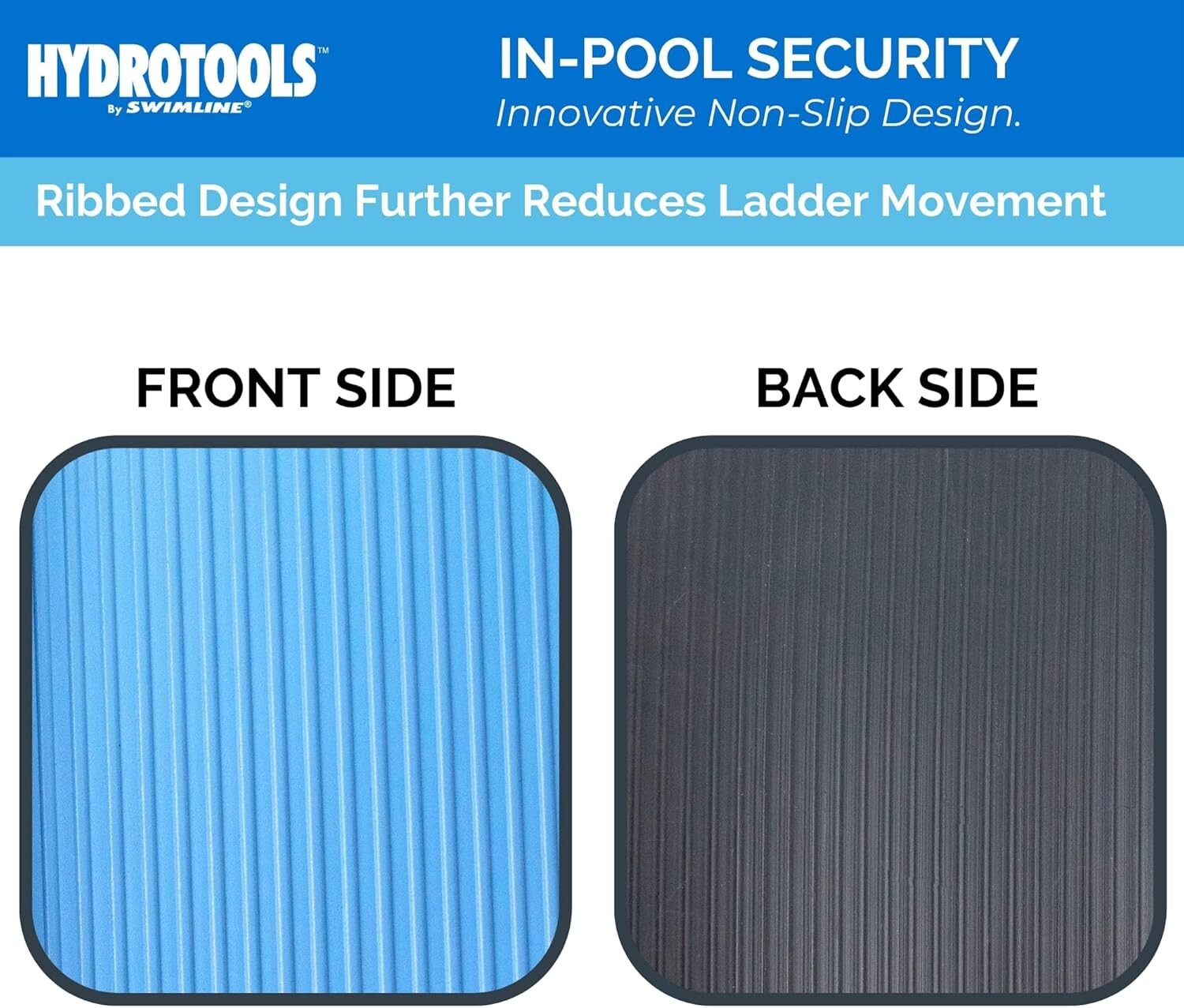 Versatile 36" x 36" Anti-Slip Pool Step Mat | Durable Protection for Ladders