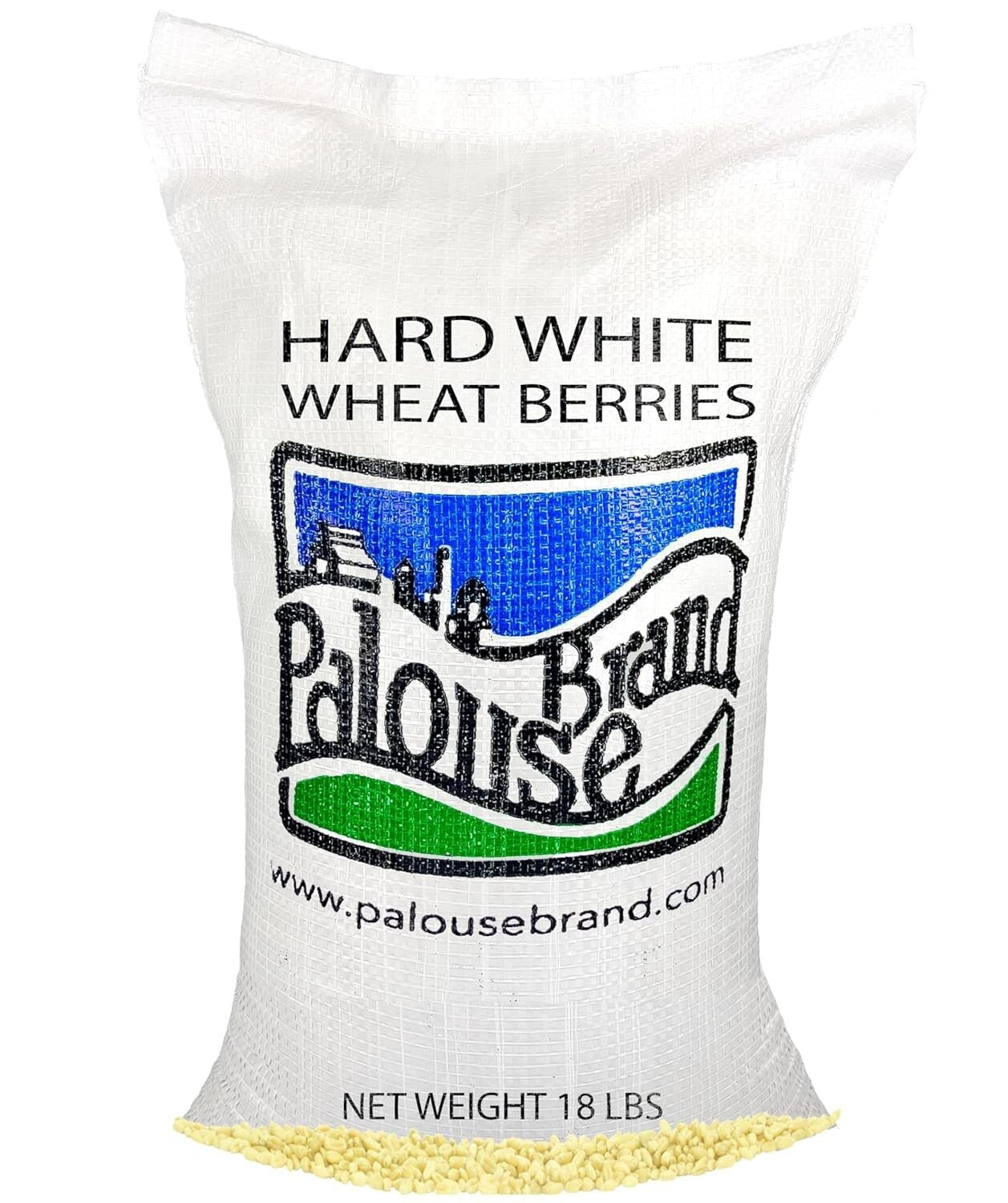 Farm-to-Table 18 LB Hard White Wheat Berries - Glyphosate-Free, Kosher Certified
