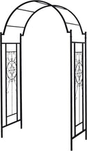 Load image into Gallery viewer, Intricate Black Archway Trellis for Climbing Plants - Weather-Resistant