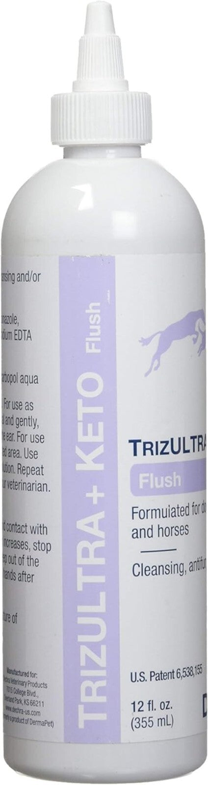 TrizULTRA + Keto Flush 12oz: Everyday Pet Ear & Skin Care Solution for All Pets