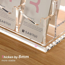 Load image into Gallery viewer, Acrylic Business Card Holder - 16 Slots Clear Desk Organizer for Professionals