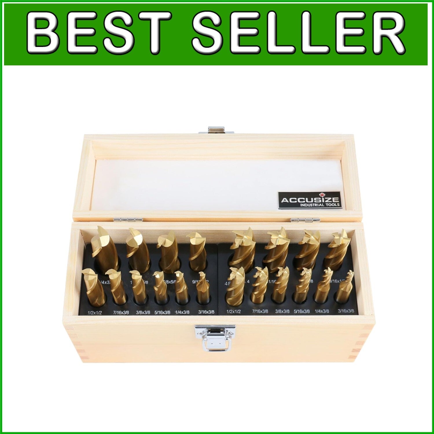 All-in-One 20 Pc HSS End Mill Set with 2 & 4 Flute Options, Up to 3/4'' Diameter