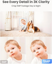Load image into Gallery viewer, Pan &amp; Tilt Indoor Wi-Fi Security Camera with AI Detection for Home Monitoring