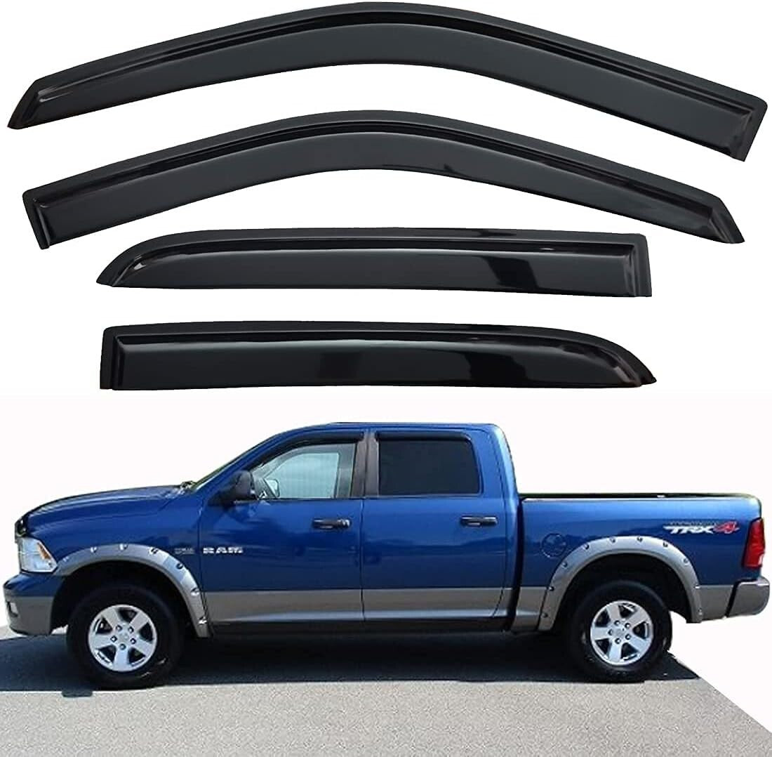 Front Window Wind Deflectors for Ram 1500 & 2500 - Weather Protection Guaranteed
