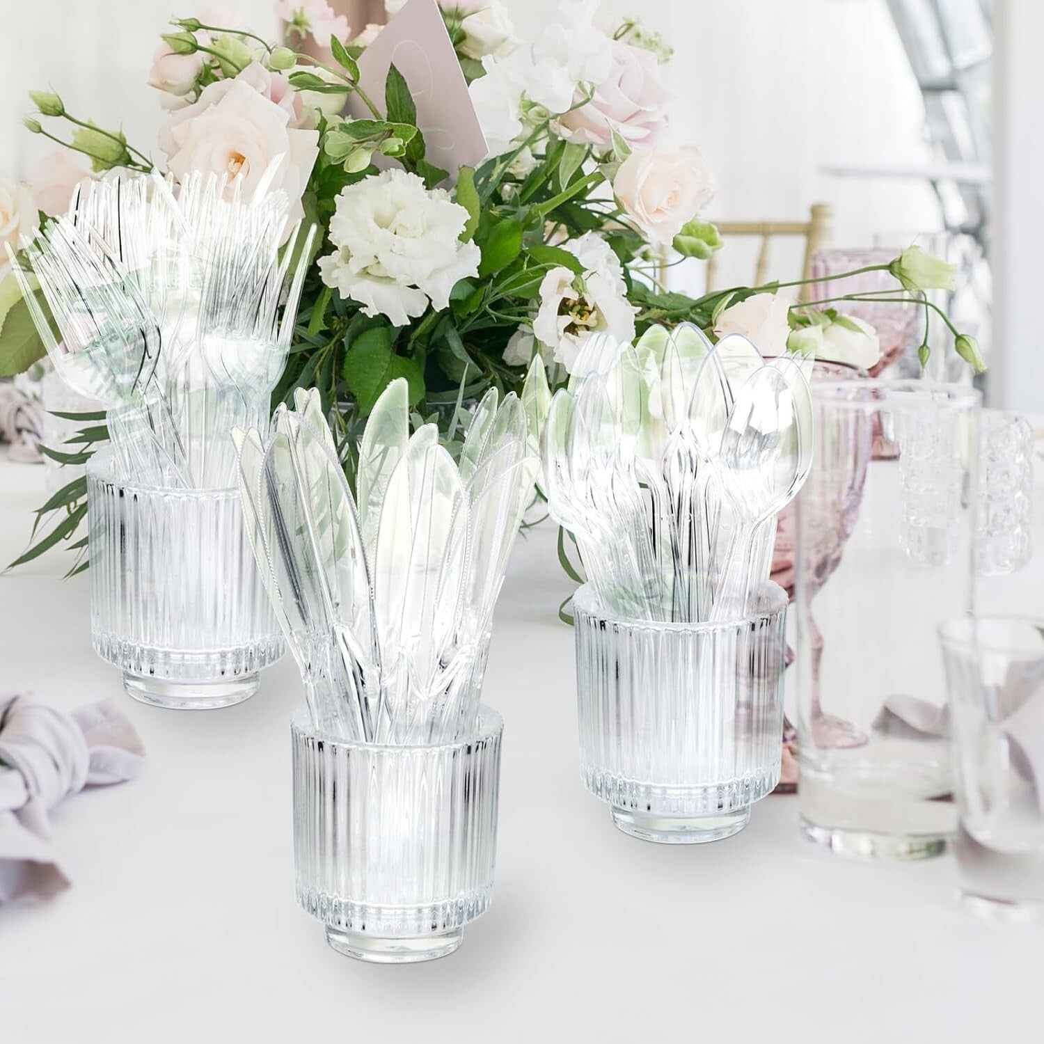 BPA-Free Plastic Silverware Spoons - 3000 Count for Family and Events