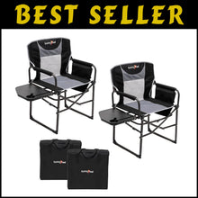 Load image into Gallery viewer, Portable Folding Camping Chair with Built-in Side Table - Ideal for Outdoor Fun