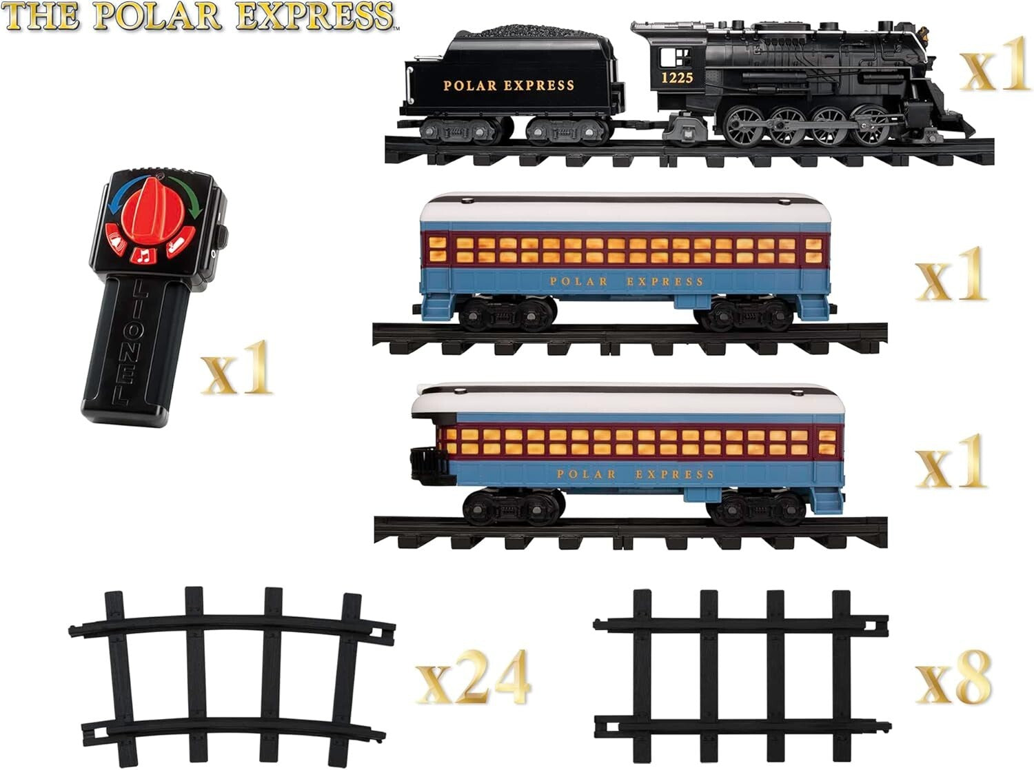 Christmas Magic Awaits: Polar Express Battery-Powered Train Set with Remote