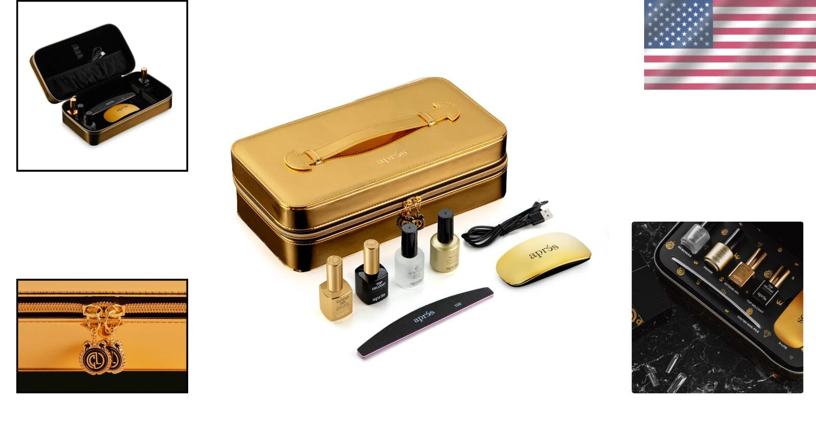 Celebrity Gel-X Nail Kit with PH Bonder, Non-Acid Primer, LED Light & Vegan Case