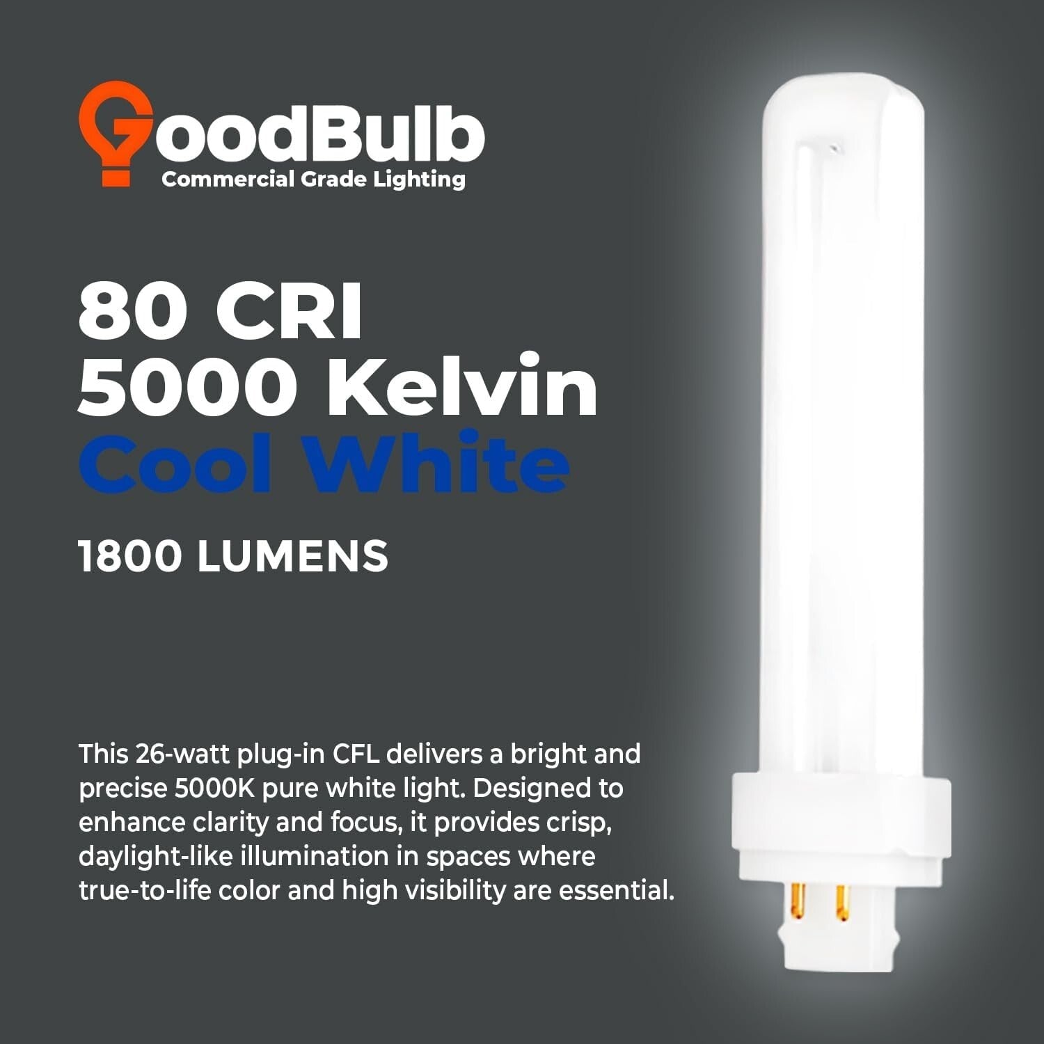 Energy-Efficient 10-Pack 26W CFLs – Ideal for Can Lighting with G24Q-3 Base